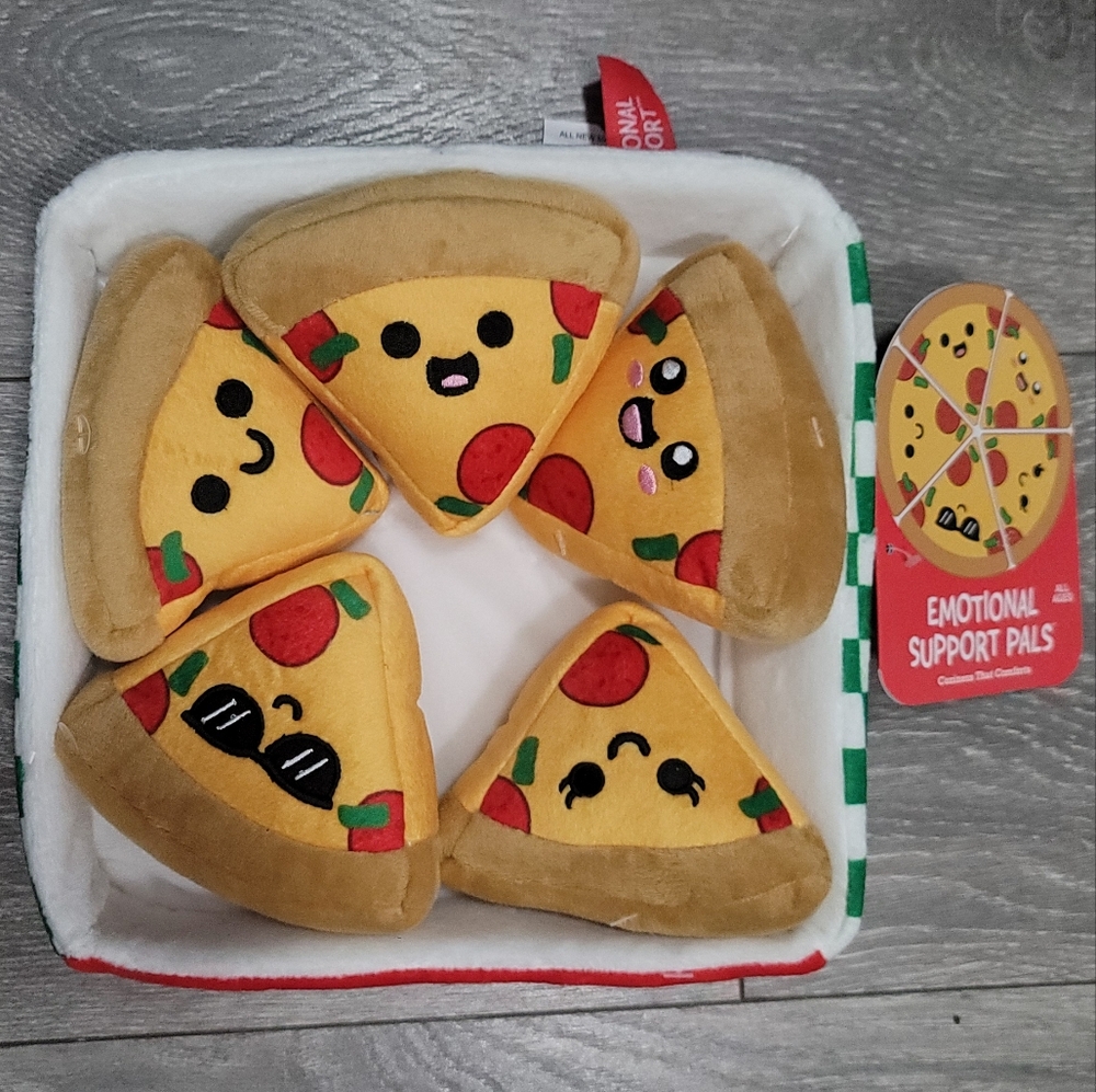 Emotional Support Pals Cute Pizza Slices Plush Toy